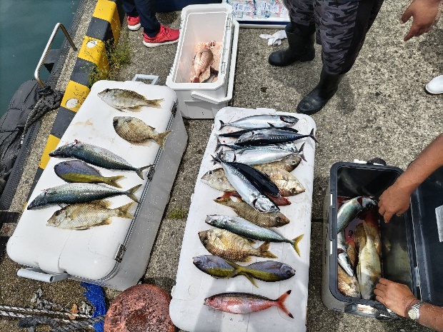 クーラーボックスいっぱいの釣果